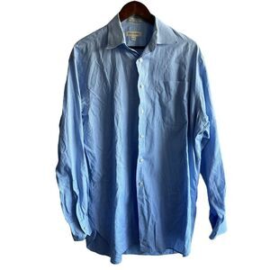 John W. Nordstrom Blue Gingham Long Sleeve Button Down Shirt